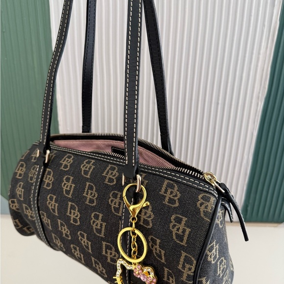 Dooney & BourkeBrown Shoulder Bag with Monogram Print - Picture 4 of 15